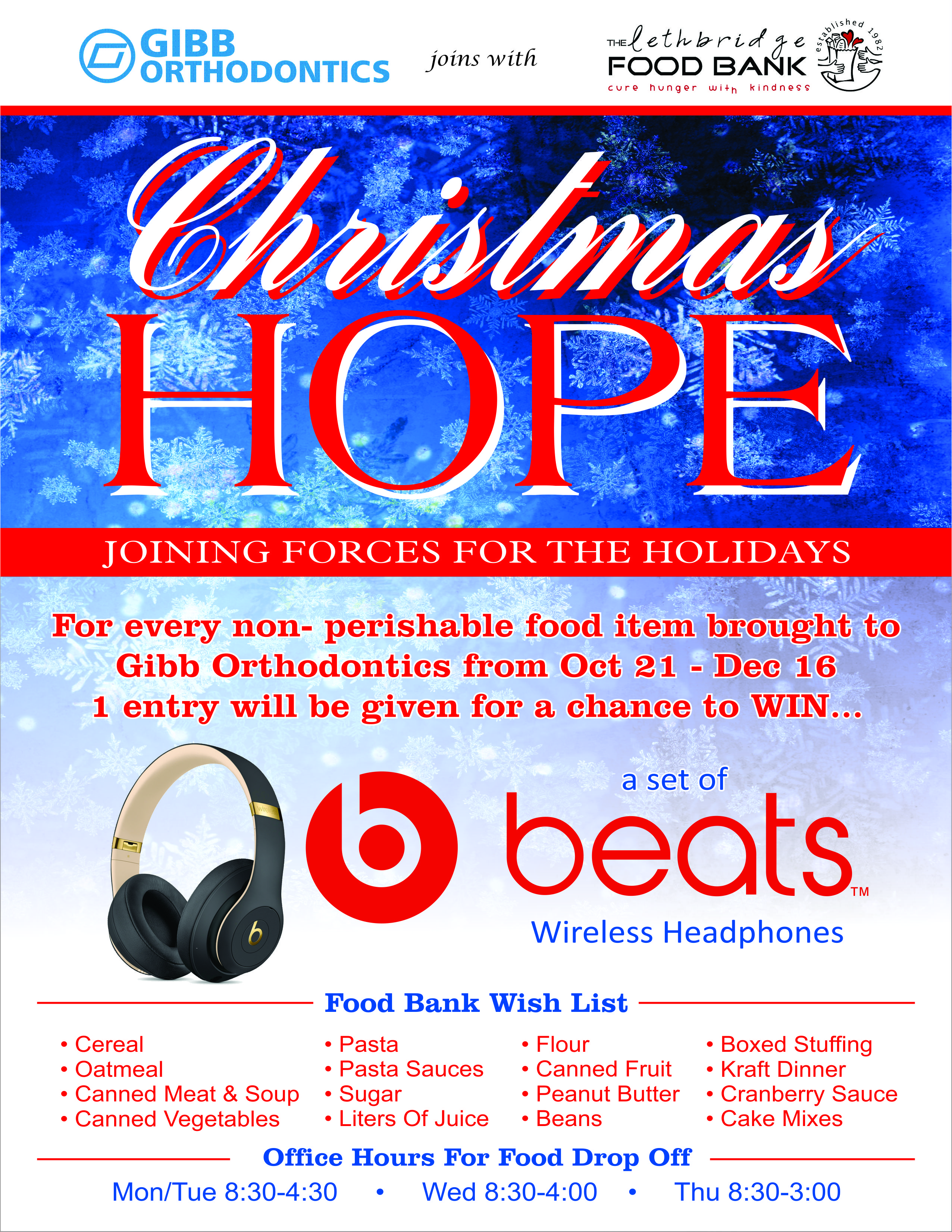 CHRISTMAS HOPE FOOD DRIVE 2019